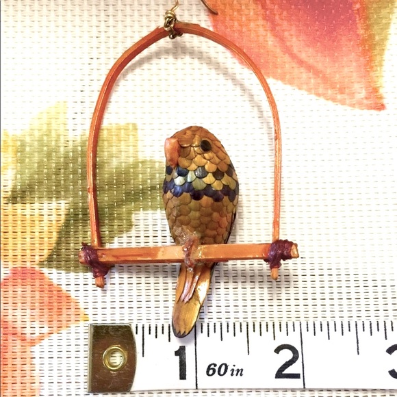 OOAK Chinese Antique Art repurposed into earrings - Picture 7 of 9